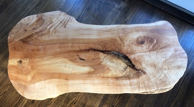 Maple slab coffee table